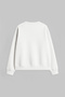 Ass-Trology Printed Relaxed Fit Women's White Sweatshirt - 2