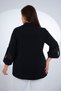 Women's Plus-Size Ruffled Blouse with Rhinestones - 6