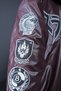 Men's Burgundy Suratora Embroidered Bomber Leather Jacket - 5