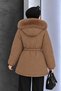 Short Nova Jacket with Waist Tunnel TSD260361 Brown - 6