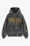 Nirvana Back-Printed, Pre-Washed Black Zip-Up Unisex Hoodie