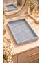 Decorative Serving Tray with Suede Finish