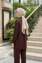 Set with Button-Front and Pocket Detail on Shalwar Pants, 1092, Plum - 3