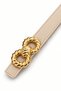 Women's Gold Double-Ring Buckled Slim Belt – Belt for Pants and Dresses with Seam Details - 4