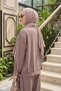Set with Shalwar Pants Featuring a Snap-Front and Pocket Detail, Style 1083, taupe color - 3