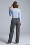 Pants with Pockets and Wide Legs 3077A Charcoal Grey - 3