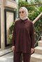 Set with Button-Front and Pocket Detail on Shalwar Pants, 1092, Plum - 2