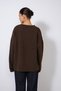 BICYCLE-COLLARED WOOL OVERSIZED SWEATER, BROWN - 6