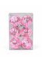 Can Süs 2-Piece Set of 12 Pink and Blue Floral Print Christmas Tree Ornaments – Clear, Shiny Christmas Ornaments