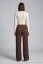 Pants with Pockets and Wide Legs 3077A Brown - 3