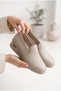 Women's Genuine Leather Perforated Comfort Slip-On Shoes with Padded Soles - 3