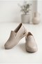 Women's Genuine Leather Perforated Comfort Slip-On Shoes with Padded Soles - 2