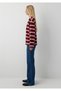 Unprinted Striped Burgundy T-Shirt 1620078-A6660 - 4