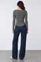 Women's Lace-Trimmed, Buttoned Viscose Knit Cardigan - 5