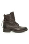 Genuine Leather Brown Women's Boots with Laces - B263415