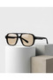 Clever Soft Double-Bridge Bone-Frame Vintage Sun Visors with Lenses - 5