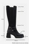 BROMLEY Women's Chunky-Heeled Boots with Black Buckles - 5