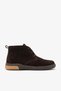 Coffee-Brown Suede Genuine Leather Lace-Up Comfortable Women's Boots