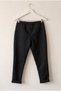 Italian Black Casual Velvet-Woven Pants with Elasticated Hem, Tie-Detail, and Narrow Legs, 100 56 - 3