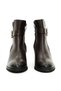 Genuine Leather and Suede Brown Women's Boots with Rubber Soles and Buckle Detail - ZB275913 - 3