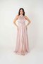 Chiffon Evening Gown with Corset - PINK