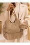 Pisa 100% Genuine Italian Leather Stylish, Modern Design Suede Clutch Bag and Shoulder Bag with Pouch - 3
