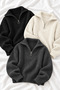 Set of 3 Unisex half-zip selanik knit sweaters—Complete Set