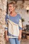 Italian Indigo Pool Neck Long-Sleeve Digitally Printed Casual Angora Wool Blend Knit Blouse 64 56 - 3