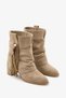 Radana Women's Heeled Boots - Taupe Color Suede - 2