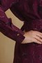 Burgundy-Patterned Dress - 6