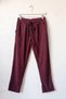 Italian Burgundy Hooded Long-Sleeve Zippered Pocket with Ribbed Corded Fabric Top and Bottom Set 69-100 70-60 - 3