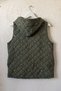 Italian Khaki Hooded Zipper-Front Vest with Hidden Pockets, Embroidered Sequins, and Quilted Woven Material 75 63 - 3