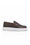 Coffee-White Genuine Leather Stylish and Comfortable Men's Casual Loafers 272305 - 2