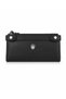Dual-Slot Arsel Genuine Leather Black Phone Wallet