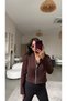 Brown Scuba Jacket with a Zipper - 3