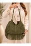 Pisa 100% Genuine Italian Leather Stylish, Modern Design Suede Clutch Bag and Shoulder Bag with Pouch
