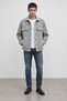 Premium Cashmere Fabric Men's Shirt Jacket with Snap-Fastened Clips | MEW3411024-1