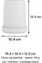 Diagonal Ribbed Toothbrush Holder Cup with Removable Drip Base and 2 Drainage Inserts, White - 3