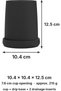 Diagonal Ribbed Toothbrush Holder Cup with Removable Drip Base and 2 Drainage Inserts, Black - 3
