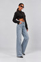 PRE-TREATED TRUE TO SIZE WIDE-LEG DENIM/JEANS - 2