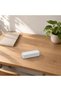 Ribbed Pen Case with Sliding Lid and 3 Removable Inserts, Pencils, Clips and Stationery, Marble - 2