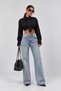 PRE-TREATED TRUE TO SIZE WIDE-LEG DENIM/JEANS