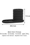 Ribbed Toothbrush Cup with Long Oval Drip Tray and 4-Way Divider, 20.2 x 9.2 cm, Black - 3