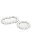 Bubble Tray Set of 2, Round and Oblong Catch-All Trays for Keys, Jewellery and Sunglasses, White