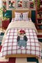 Wellsoft Children's Set: Teddy Bear Print Plush with Glasses, Single-Size Quilted Bed Sheet, 160x220 cm - 3