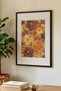 1 VINTAGE PAINTING WITH A BLACK WOODEN FRAME FEATURING AN AMBER FLOWERS THEME - 3
