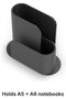 Ribbed Notebook Holder for A5 and A6 Notebooks, Planners, Notepads and Office Desk, Black - 4