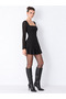 LONG-SLEEVED FLARE WOMEN'S LACE DRESS - 3