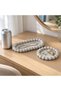 Bubble Tray Set of 2, Round and Oblong Catch-All Trays for Keys, Jewellery and Sunglasses, Marble - 3