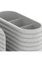 Ribbed Pen Holder with Notebook Slot, Modern Office and Study Desk Tidy, 15.7 cm, Marble - 2